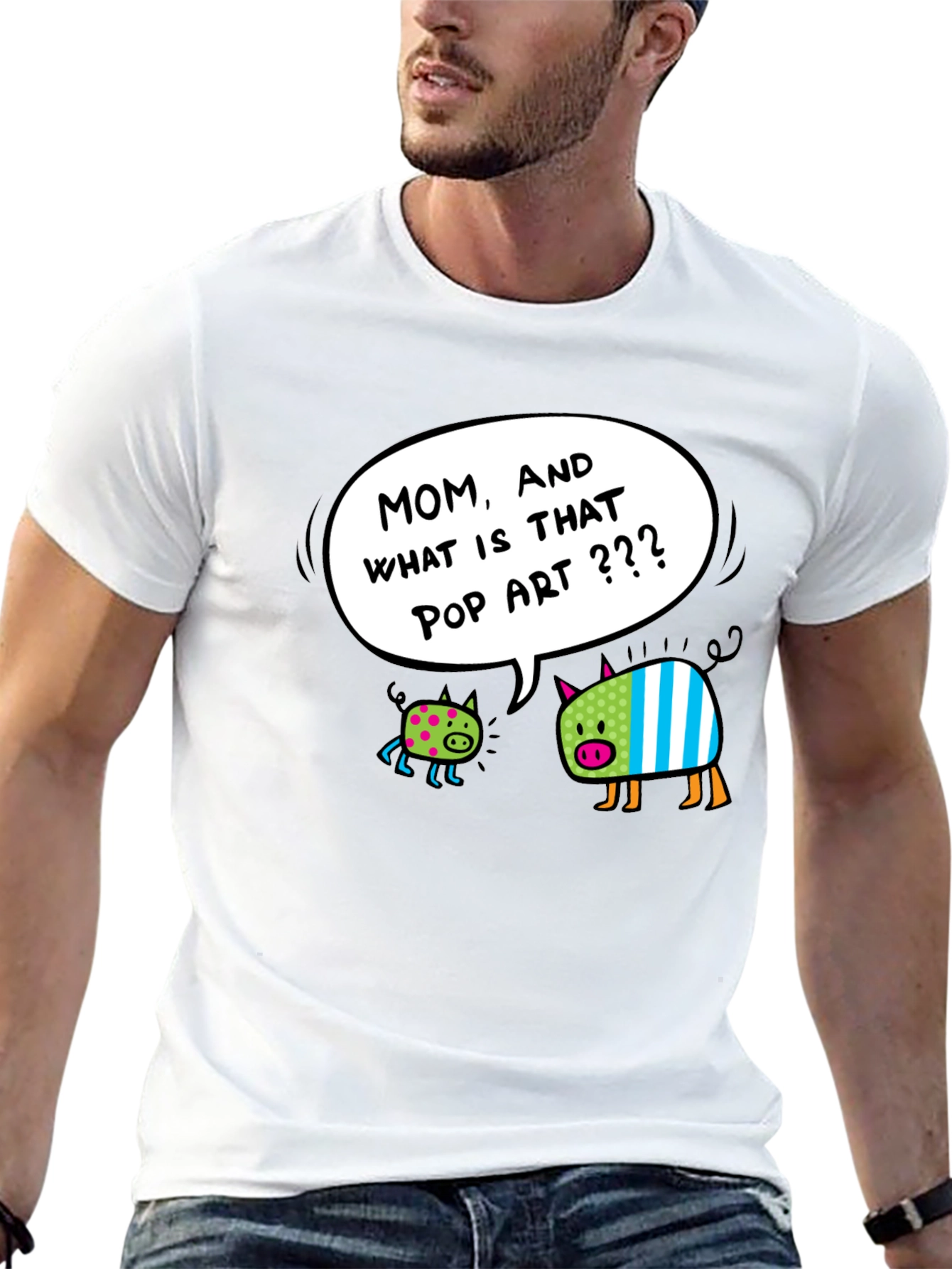 Pop Art Pigs Graphic T-Shirt - Funny & Stylish