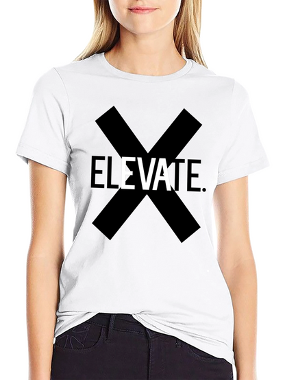 Elevate Graphic Print Black T-Shirt