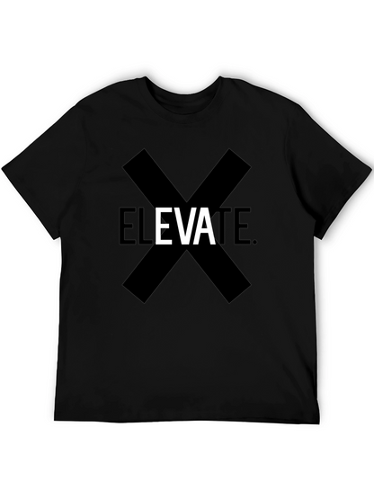Elevate Graphic Print Black T-Shirt