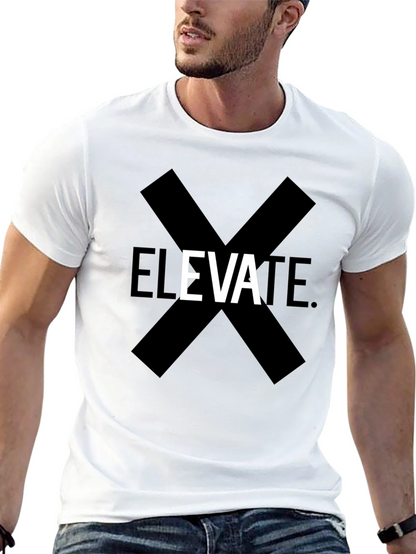Elevate Graphic Print Black T-Shirt