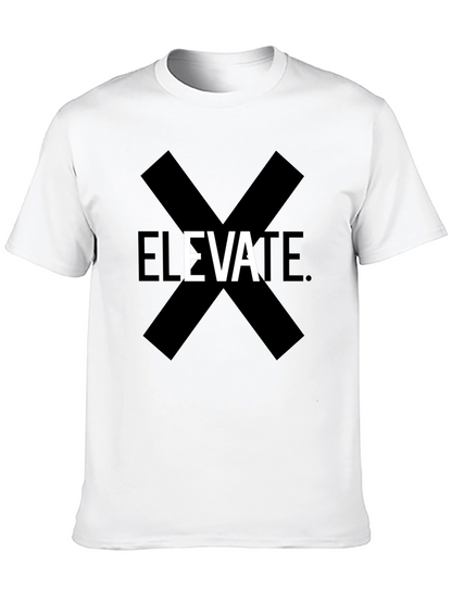 Elevate Graphic Print Black T-Shirt