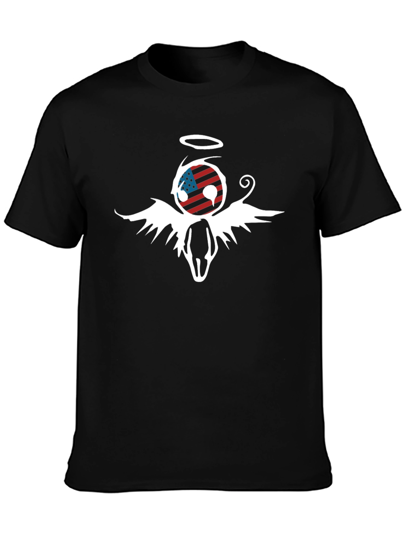 American Flag Angel Graphic T-Shirt