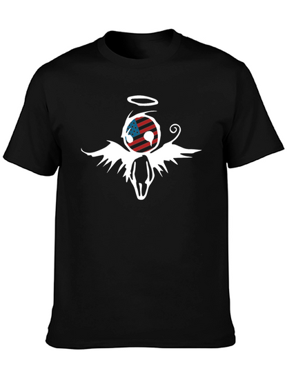 American Flag Angel Graphic T-Shirt