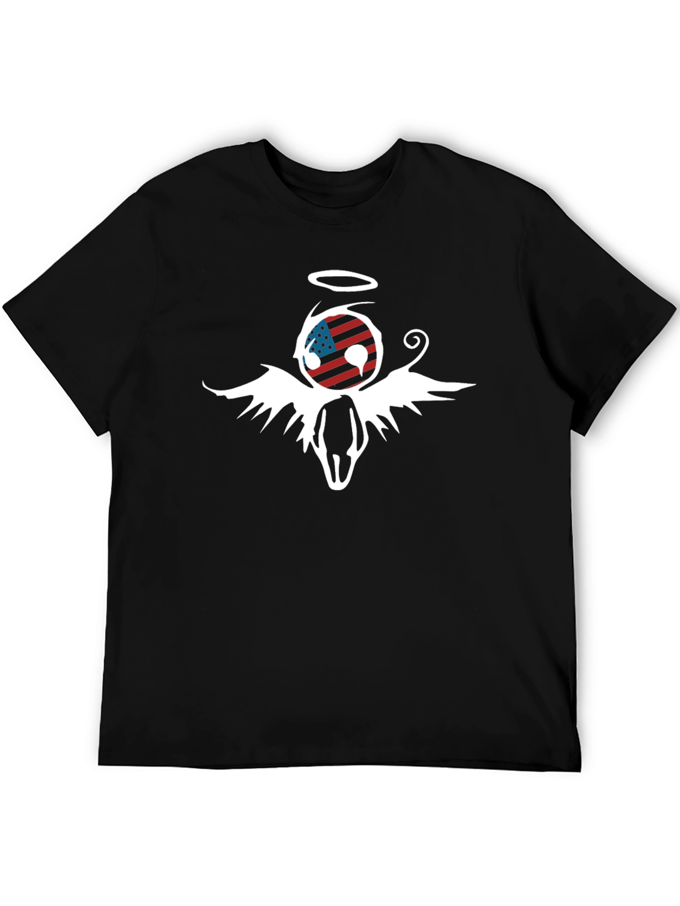 American Flag Angel Graphic T-Shirt