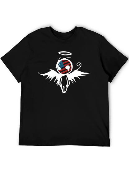 American Flag Angel Graphic T-Shirt
