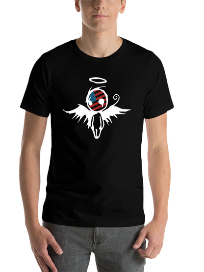 American Flag Angel Graphic T-Shirt