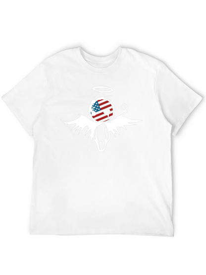 American Flag Angel Graphic T-Shirt