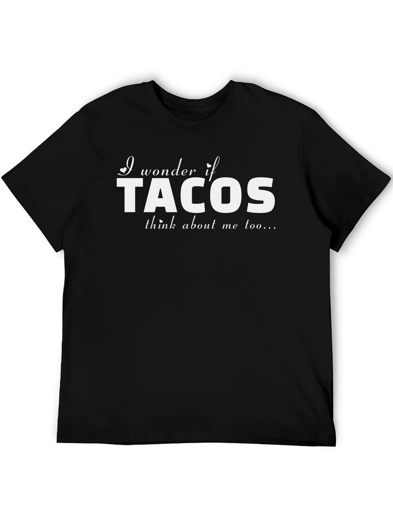 Tacos Graphic Tee - Mens Black Cotton T-Shirt