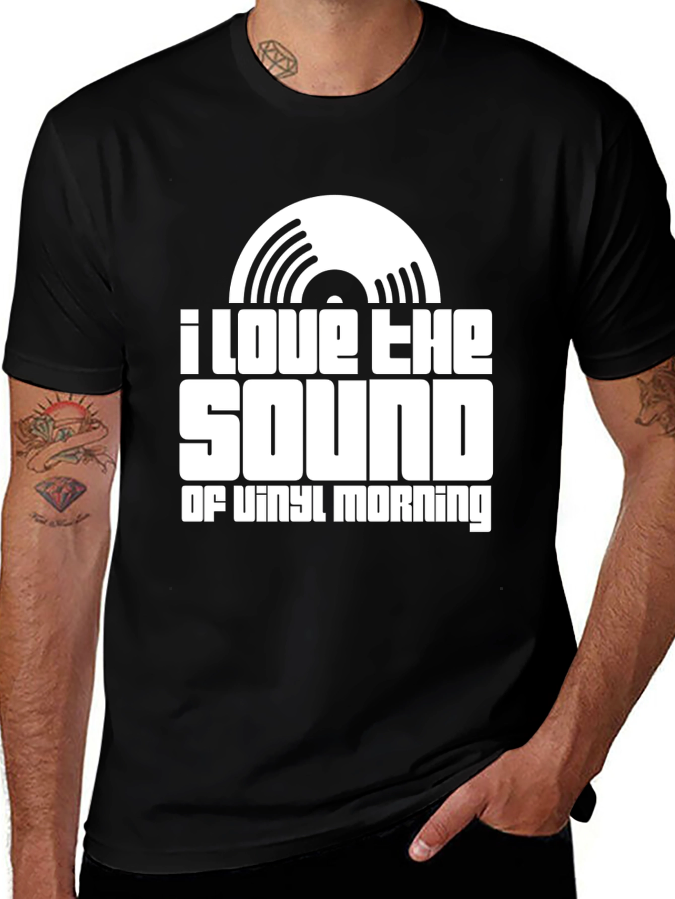 I Love The Sound of Vinyl Morning T-Shirt