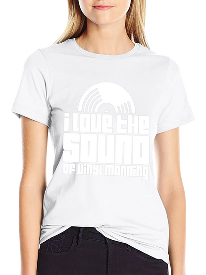 I Love The Sound of Vinyl Morning T-Shirt