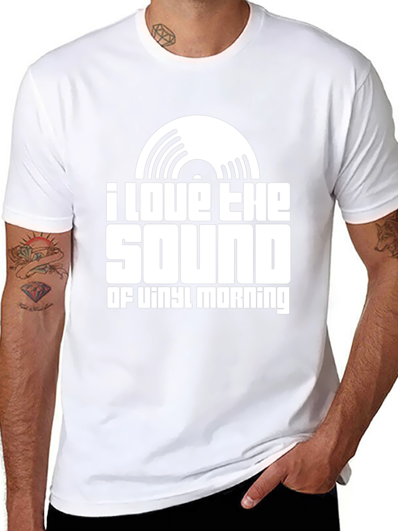 I Love The Sound of Vinyl Morning T-Shirt