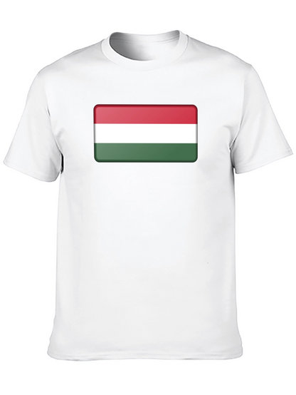 Hungary Flag T-Shirt - Black Casual Tee