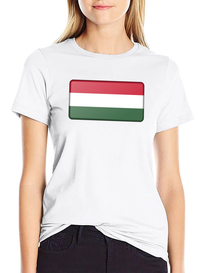 Hungary Flag T-Shirt - Black Casual Tee
