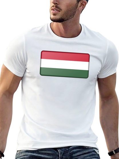 Hungary Flag T-Shirt - Black Casual Tee