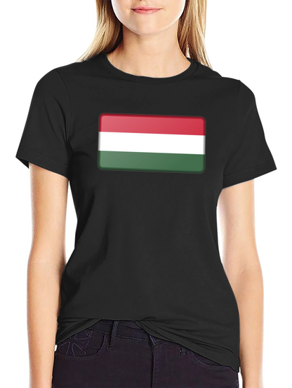 Hungary Flag T-Shirt - Black Casual Tee