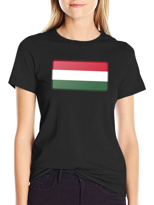 Hungary Flag T-Shirt - Black Casual Tee