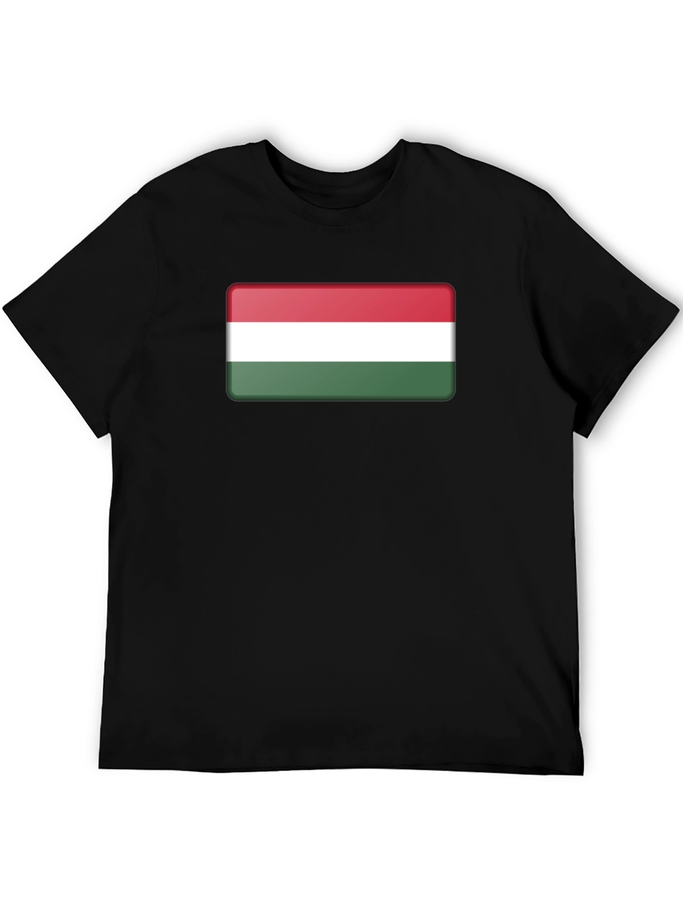 Hungary Flag T-Shirt - Black Casual Tee