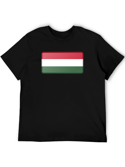 Hungary Flag T-Shirt - Black Casual Tee