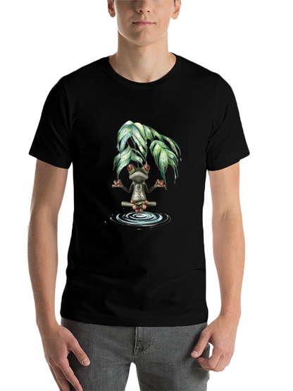 Zen Frog Meditation T-Shirt - Relax & Unwind