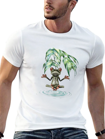 Zen Frog Meditation T-Shirt - Relax & Unwind