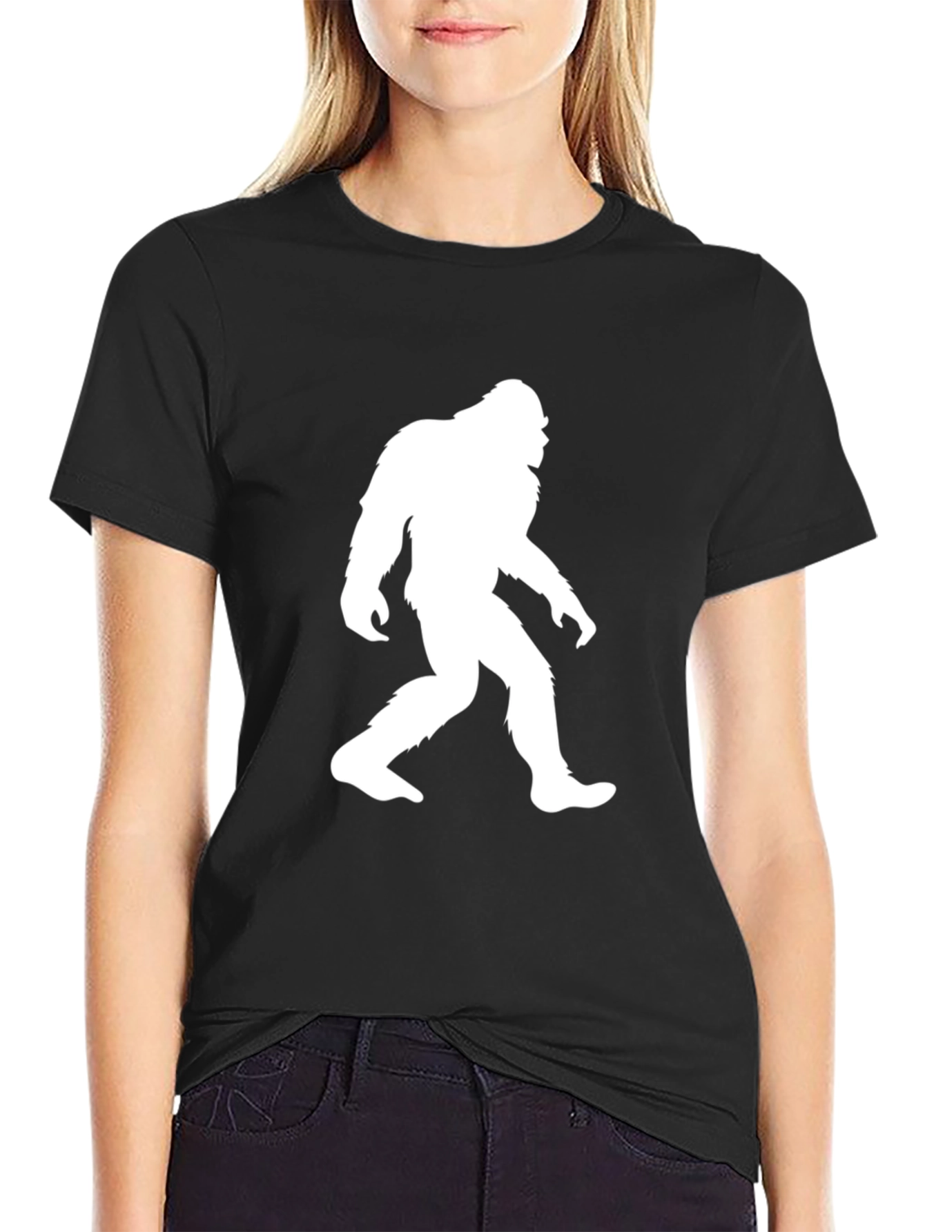 Bigfoot Graphic Tee - Black Cotton T-Shirt
