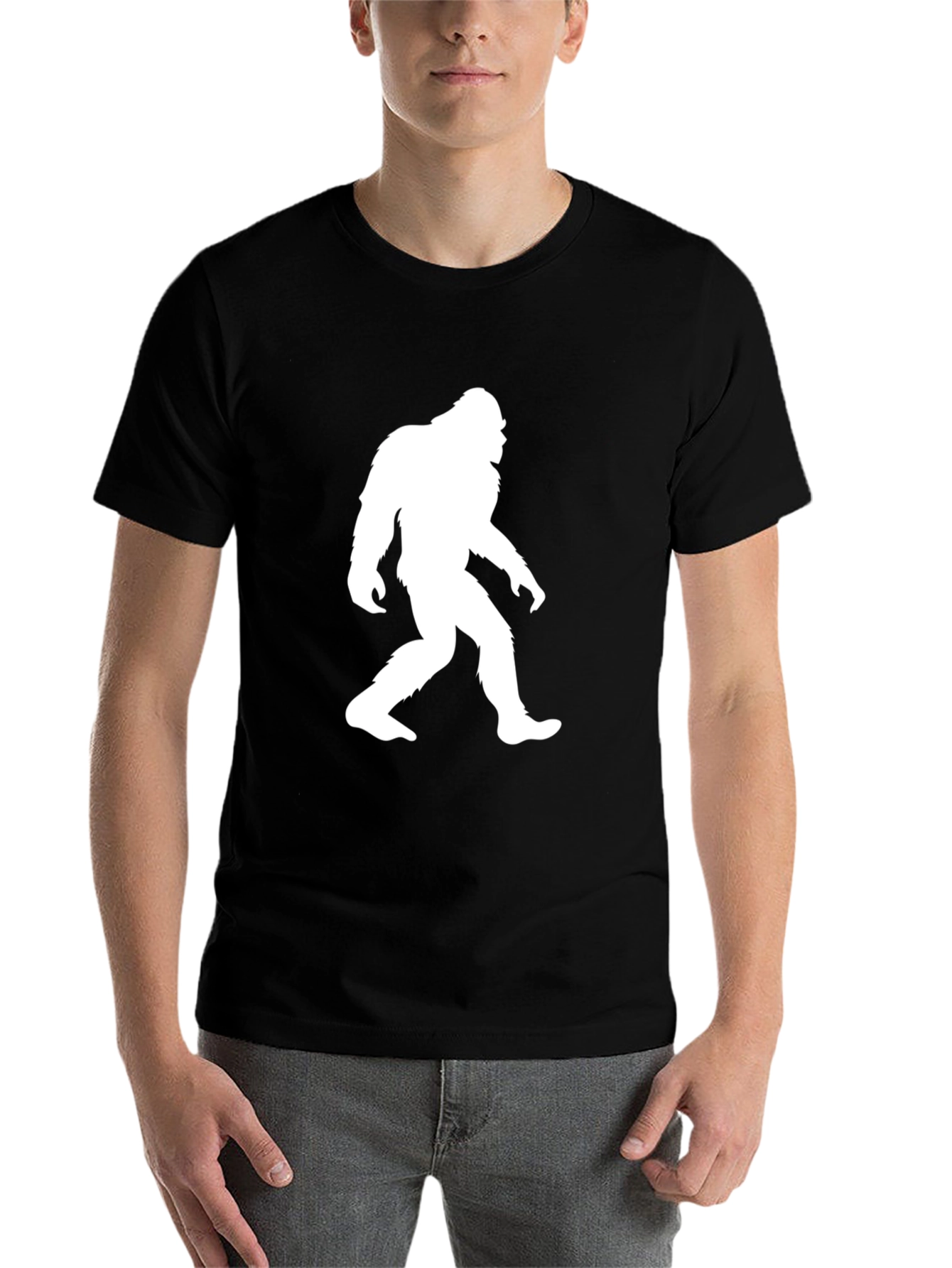 Bigfoot Graphic Tee - Black Cotton T-Shirt