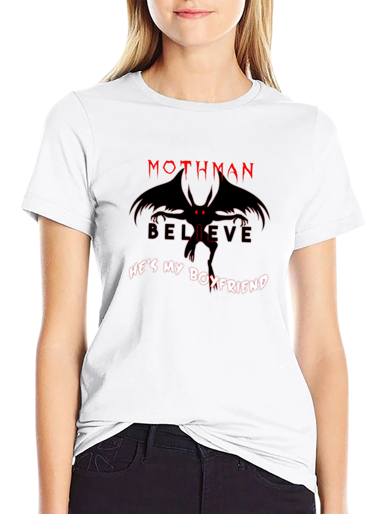 Mothman Believe Hes My Boyfriend Graphic Tee