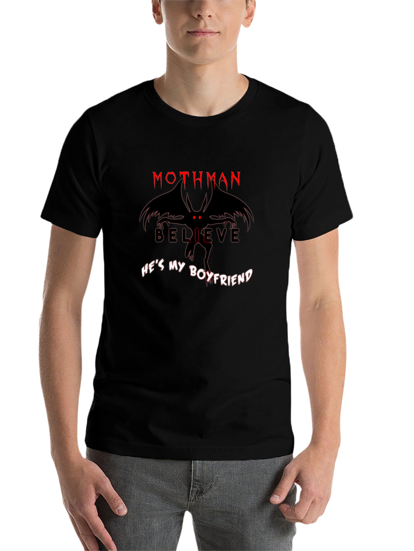 Mothman Believe Hes My Boyfriend Graphic Tee