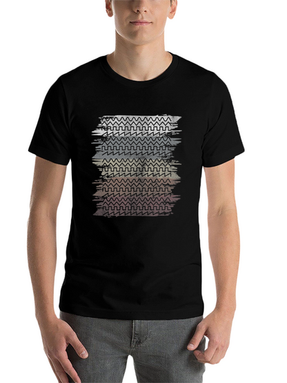 Retro Wave Pattern Mens T-Shirt