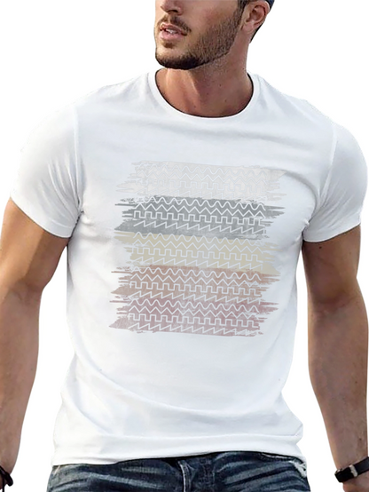 Retro Wave Pattern Mens T-Shirt