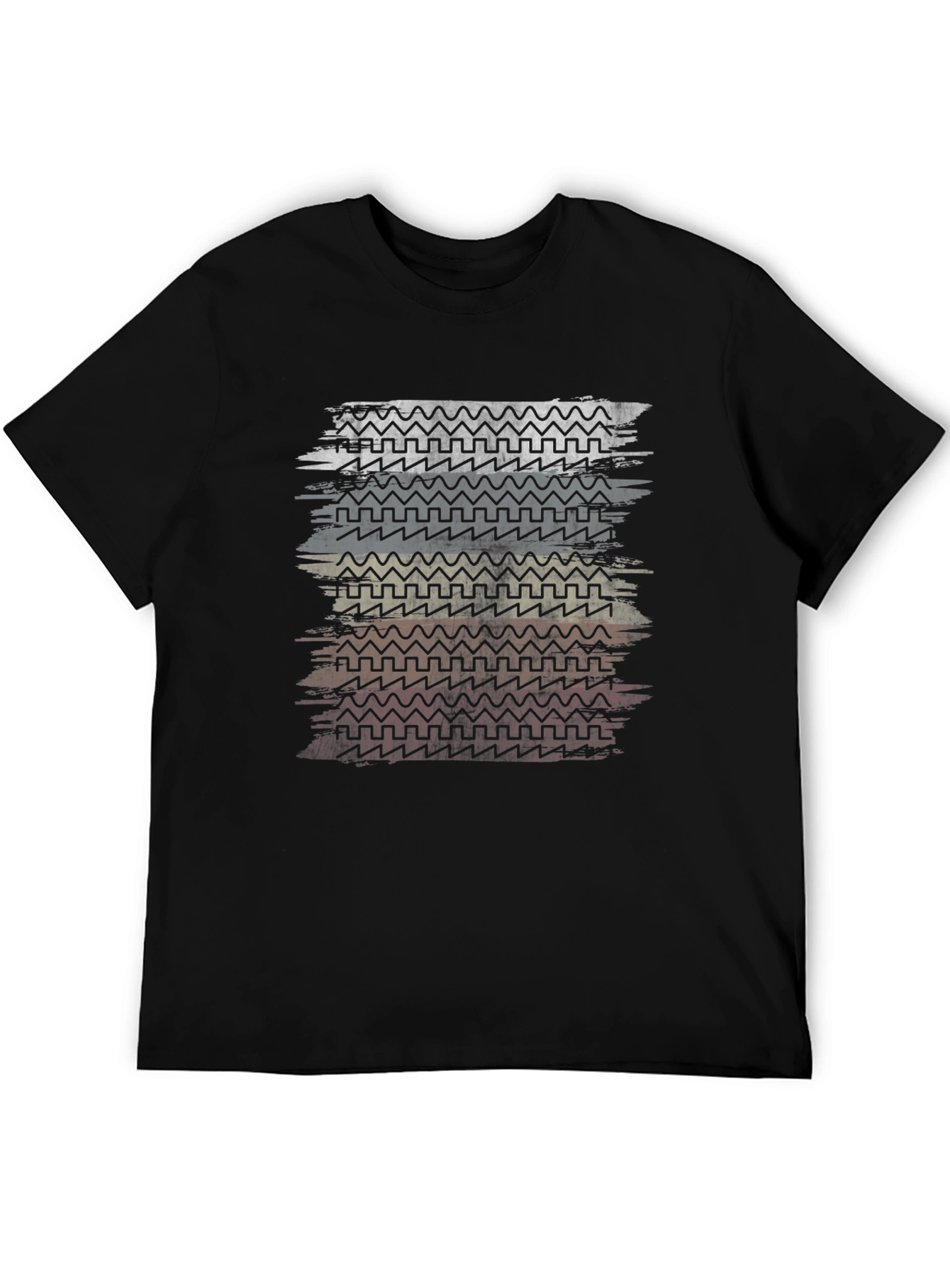 Retro Wave Pattern Mens T-Shirt