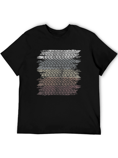 Retro Wave Pattern Mens T-Shirt