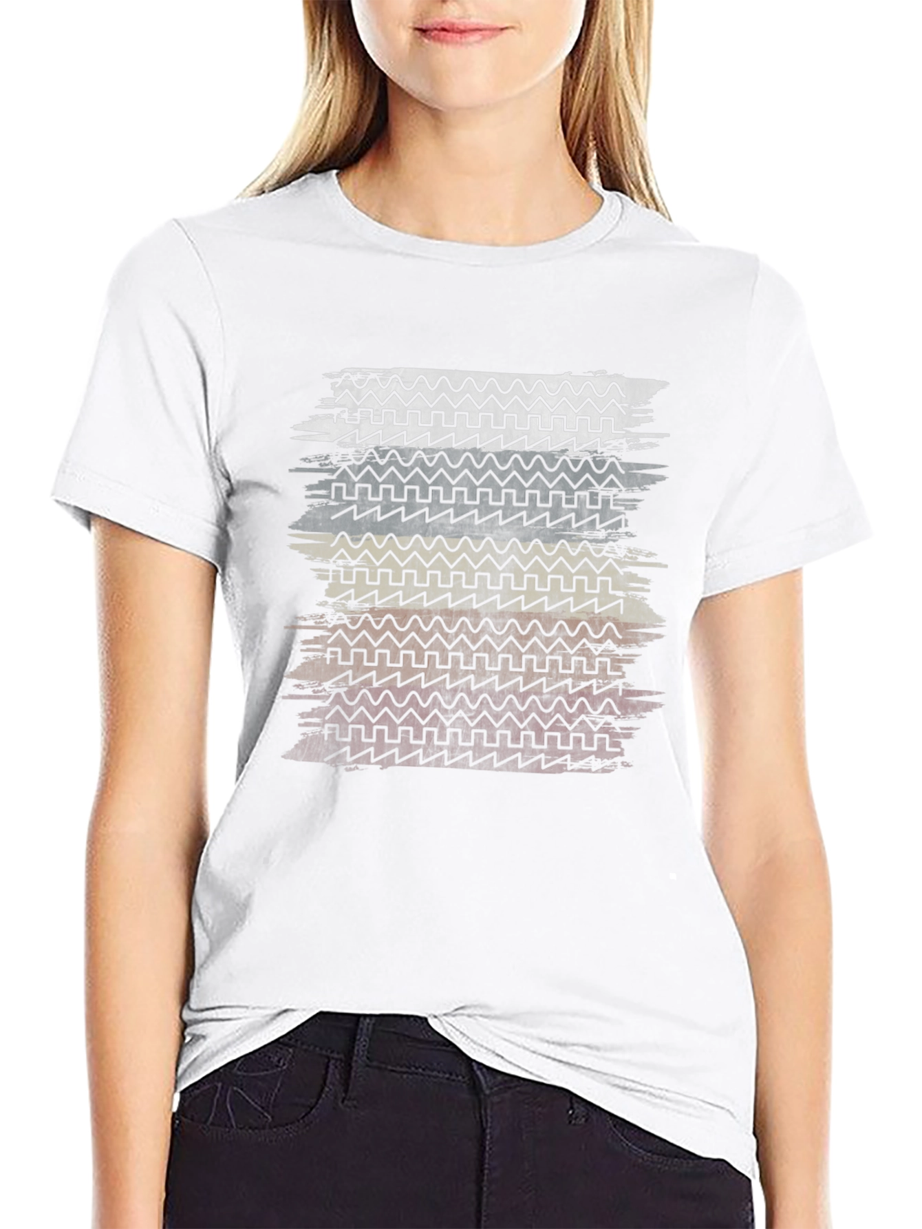 Retro Wave Pattern Mens T-Shirt