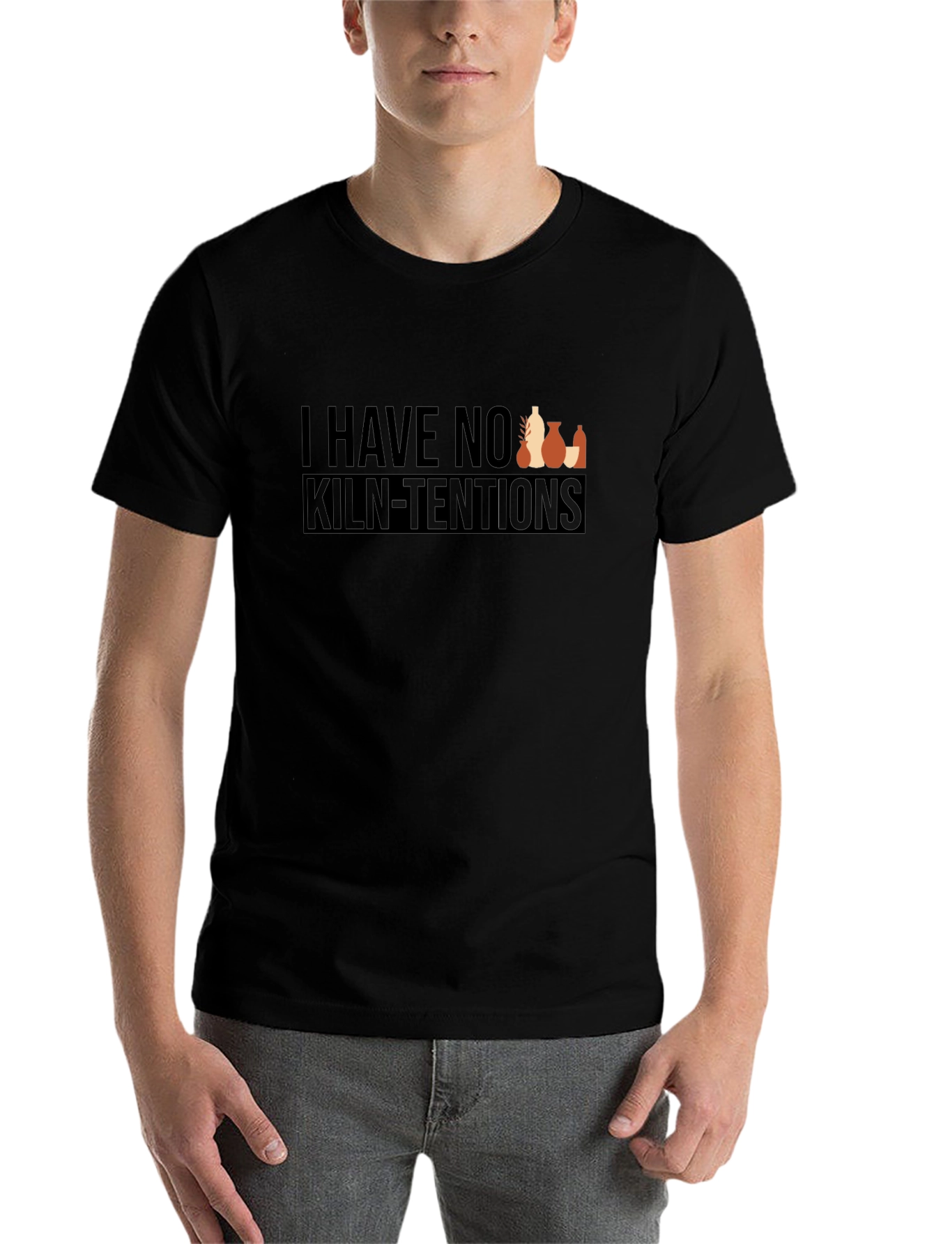 Pottery Humor T-Shirt - No Kiln-Tentions Graphic Tee