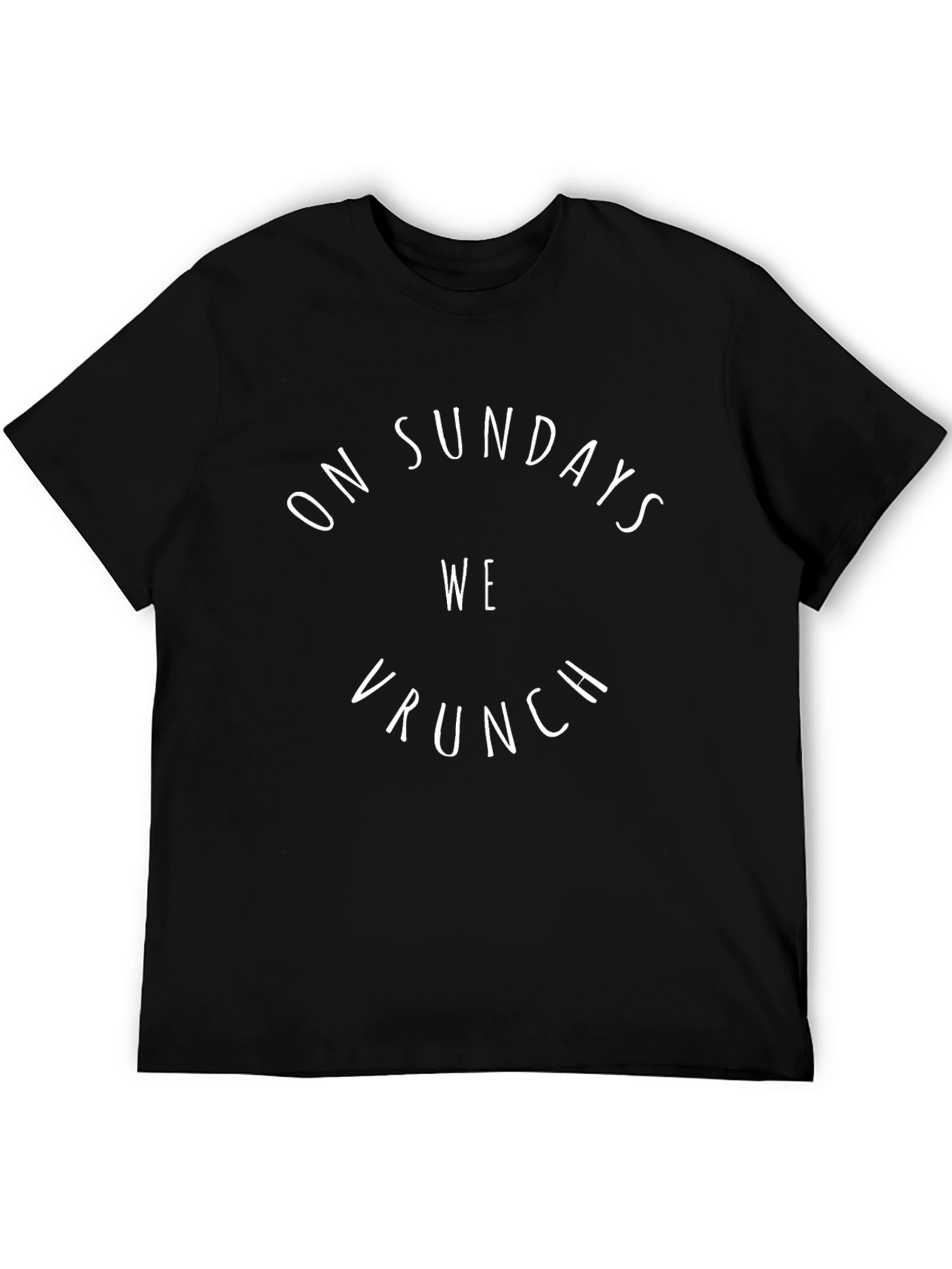 On Sundays We Vrunch Graphic Tee - Black
