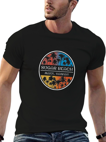 Sugar Beach Maui Hawaii Black T-Shirt