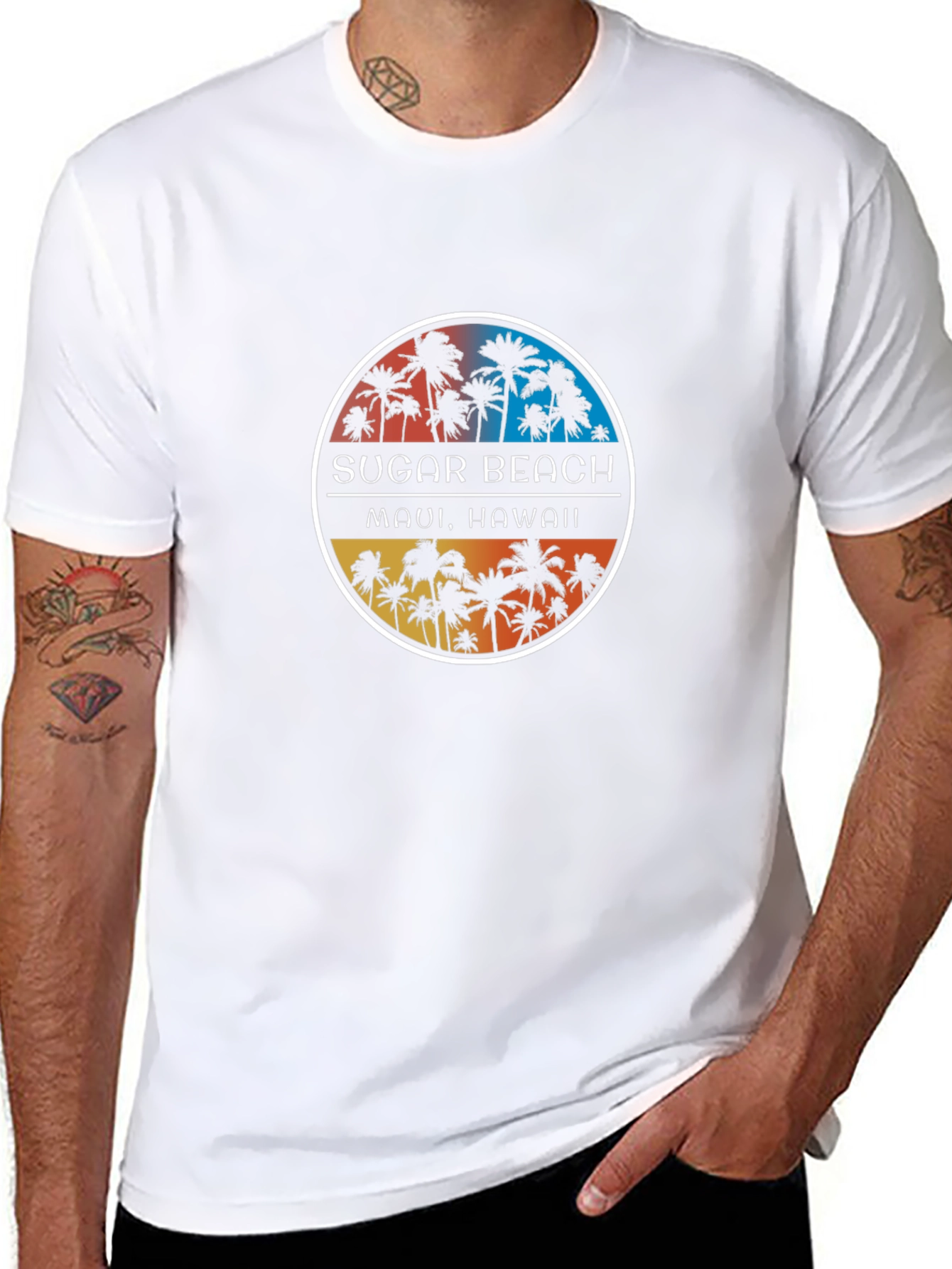 Sugar Beach Maui Hawaii Black T-Shirt