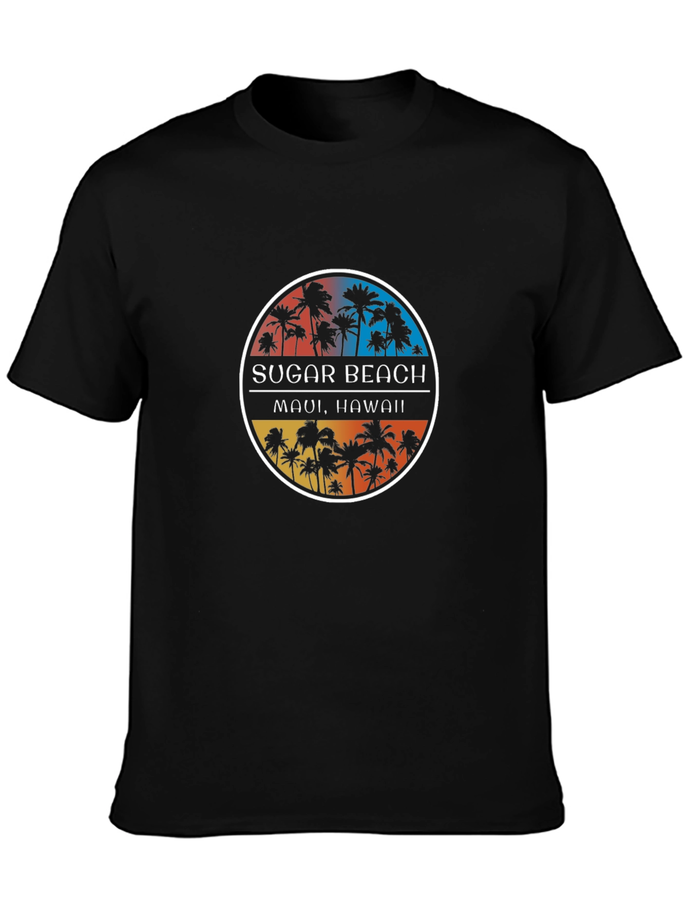 Sugar Beach Maui Hawaii Black T-Shirt