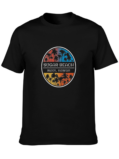 Sugar Beach Maui Hawaii Black T-Shirt