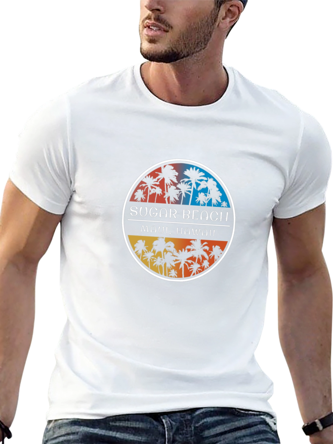 Sugar Beach Maui Hawaii Black T-Shirt
