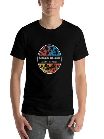 Sugar Beach Maui Hawaii Black T-Shirt