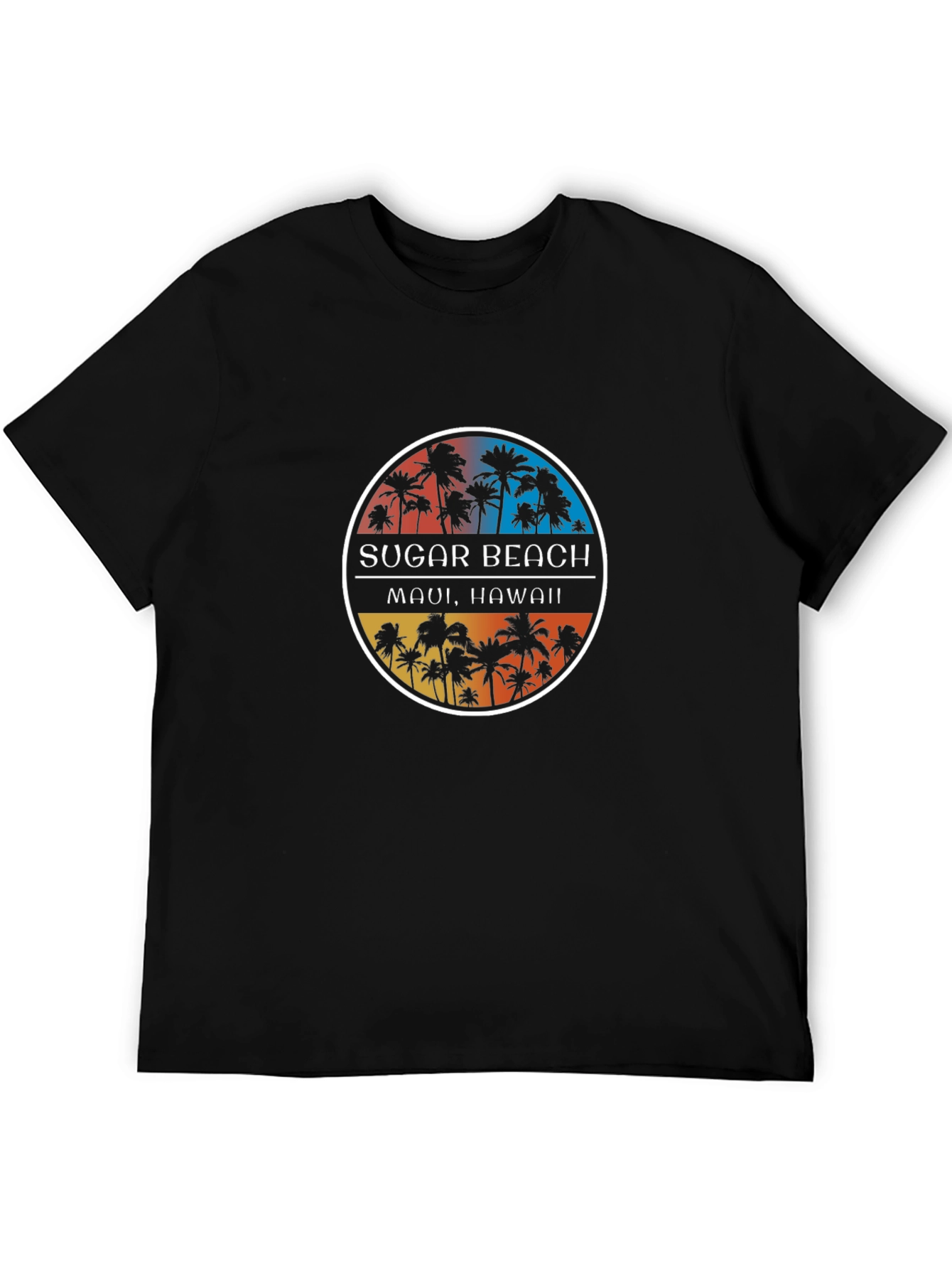 Sugar Beach Maui Hawaii Black T-Shirt