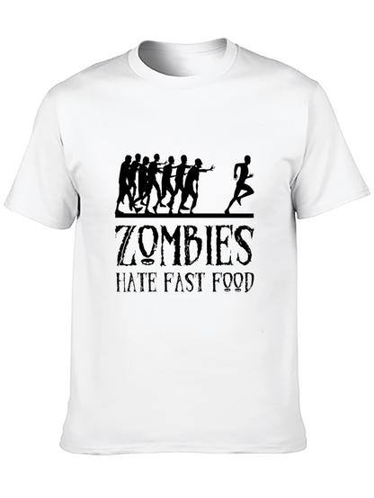 Zombies Hate Fast Food Black Graphic Tee