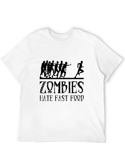 Zombies Hate Fast Food Black Graphic Tee