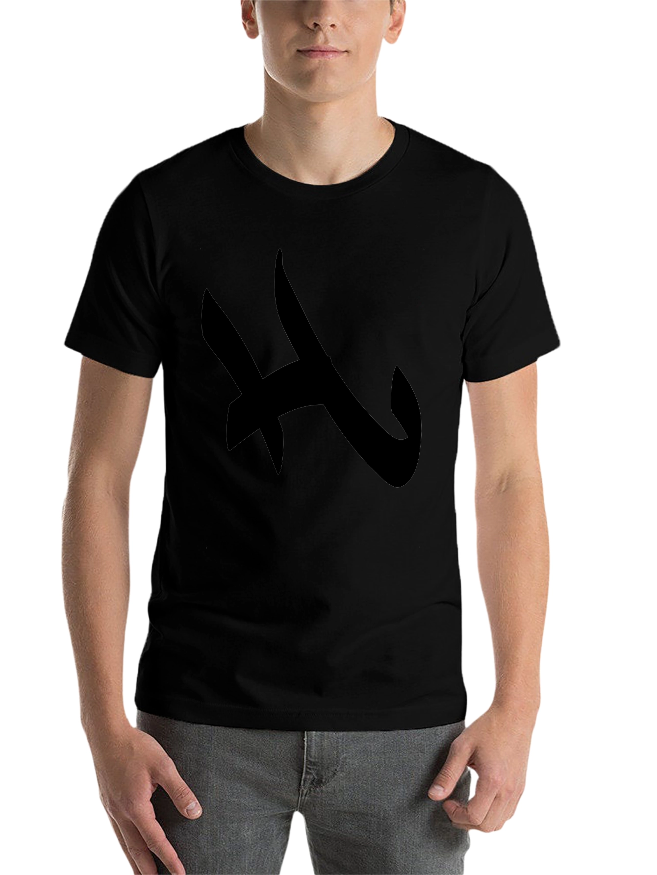 Abstract Black Graphic T-Shirt