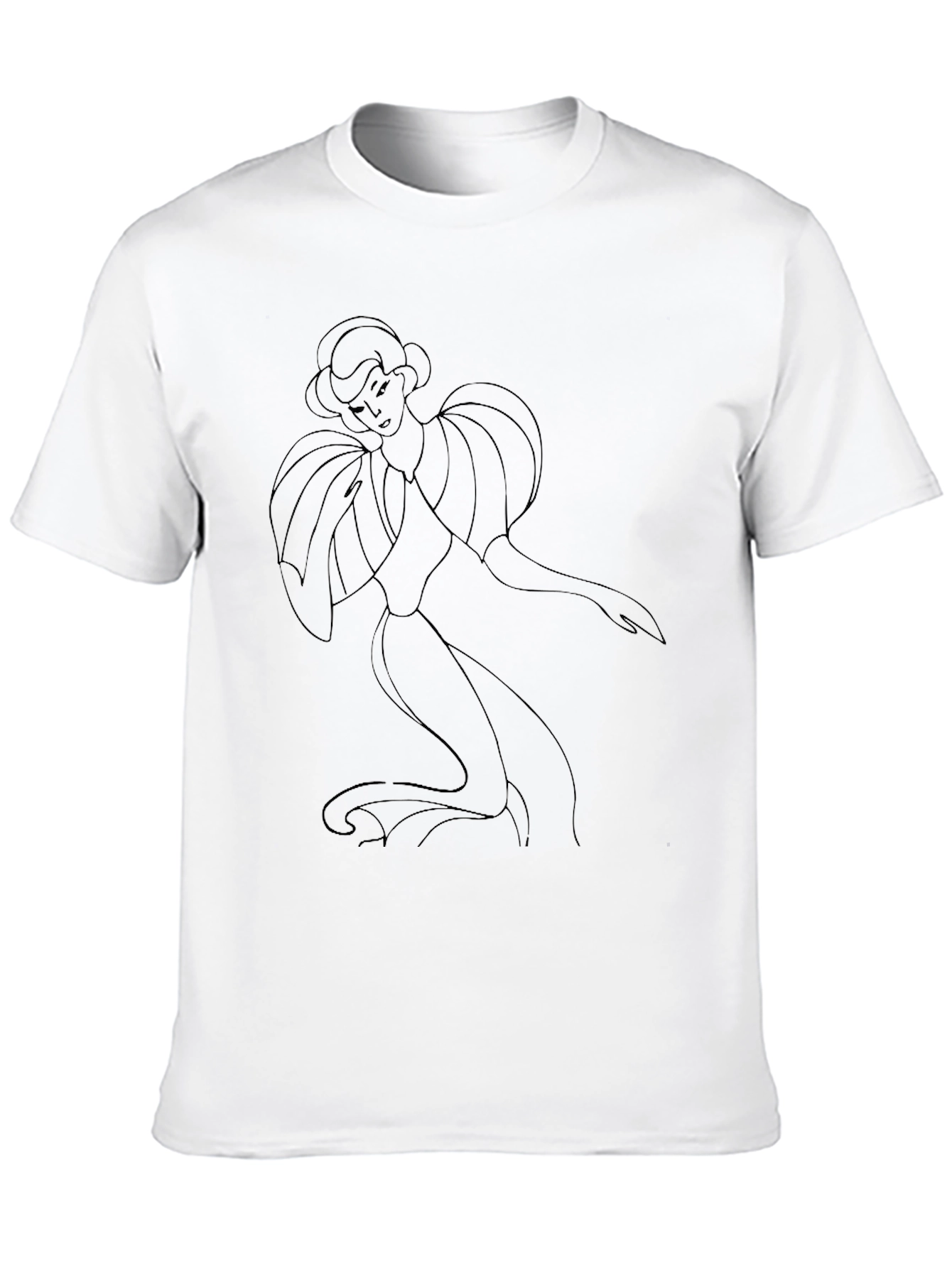 Elegant Lady Graphic Tee - Black