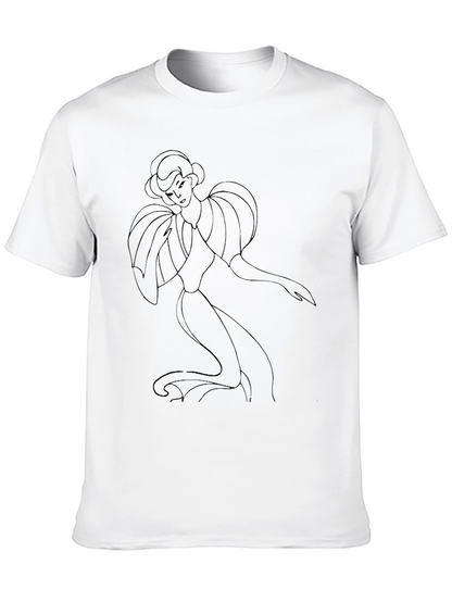 Elegant Lady Graphic Tee - Black