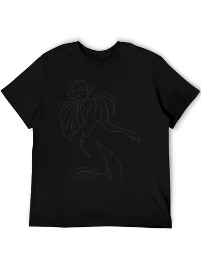 Elegant Lady Graphic Tee - Black