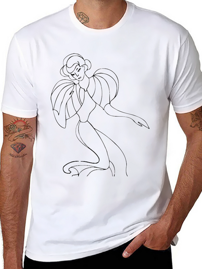 Elegant Lady Graphic Tee - Black