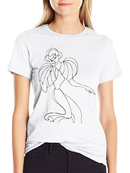 Elegant Lady Graphic Tee - Black